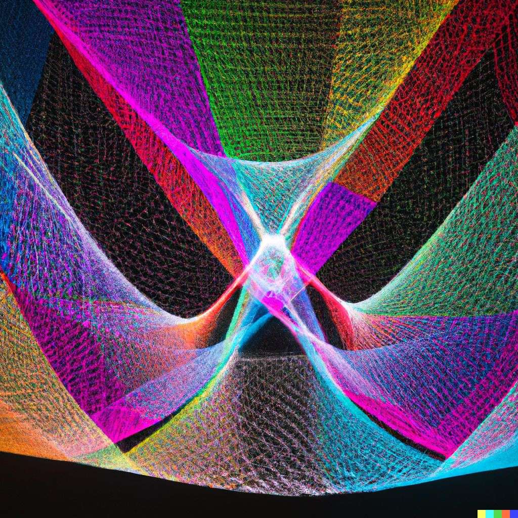 a representation of anxiety, light painting by Gabriel Dawe